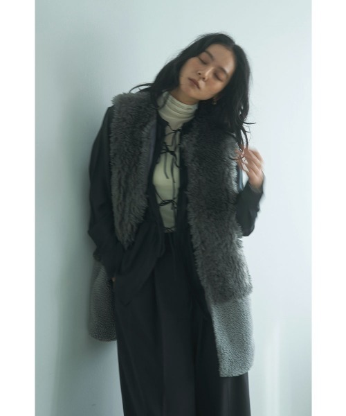 marjour（マージュール）の「BOA PANEL VEST（ベスト・レディース・ブラウン/グレー・M）」の14枚目の写真