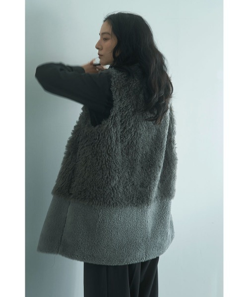 marjour（マージュール）の「BOA PANEL VEST（ベスト・レディース・ブラウン/グレー・M）」の15枚目の写真