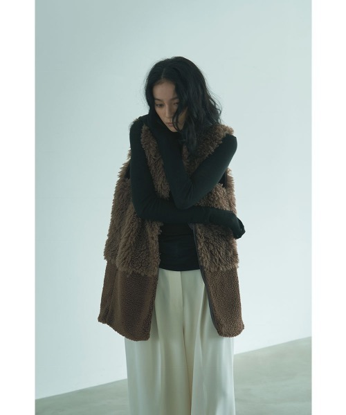 marjour（マージュール）の「BOA PANEL VEST（ベスト・レディース・ブラウン/グレー・M）」の17枚目の写真