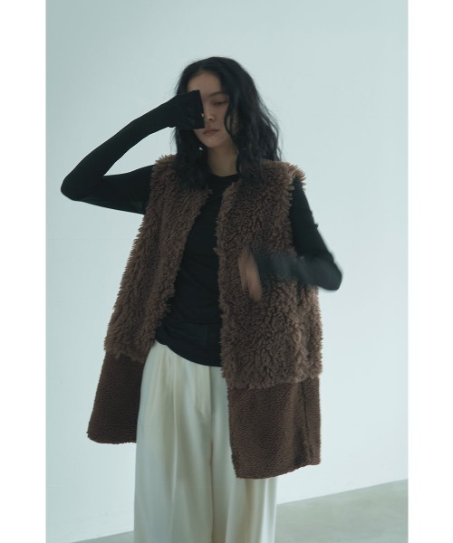 marjour（マージュール）の「BOA PANEL VEST（ベスト・レディース・ブラウン/グレー・M）」の19枚目の写真