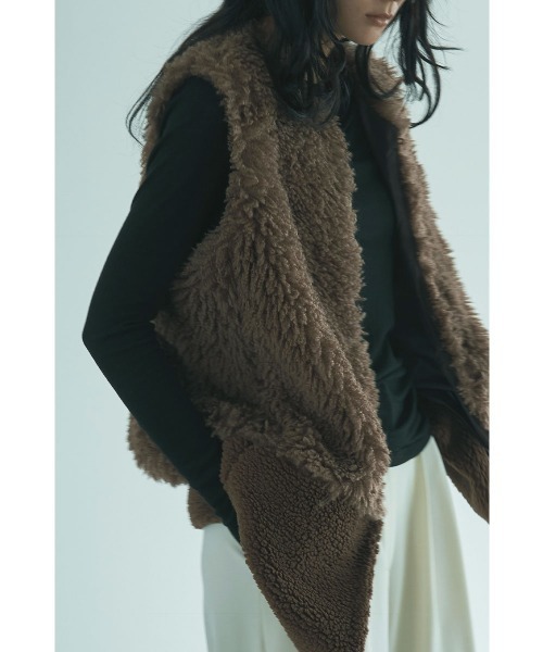 marjour（マージュール）の「BOA PANEL VEST（ベスト・レディース・ブラウン/グレー・M）」の20枚目の写真