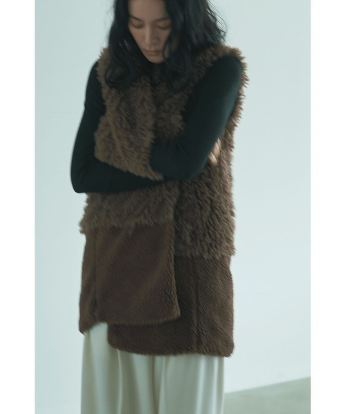 marjour（マージュール）の「BOA PANEL VEST（ベスト・レディース・ブラウン/グレー・M）」の21枚目の写真