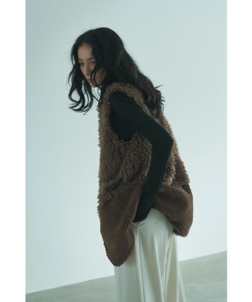 marjour（マージュール）の「BOA PANEL VEST（ベスト・レディース・ブラウン/グレー・M）」の22枚目の写真