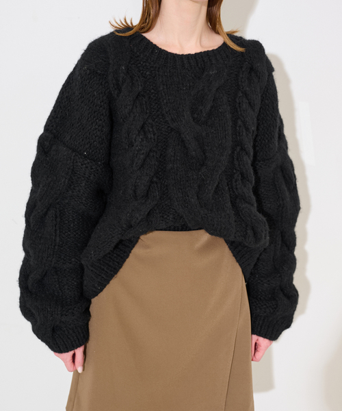 81BRANCA/ハチイチブランカ SLOBE別注 ケーブルハンドニット（ニット