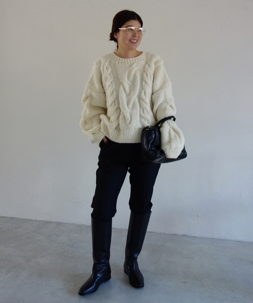 81BRANCA/ハチイチブランカ SLOBE別注 ケーブルハンドニット（ニット