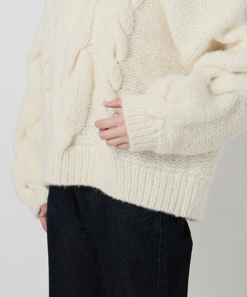 81BRANCA/ハチイチブランカ SLOBE別注 ケーブルハンドニット（ニット