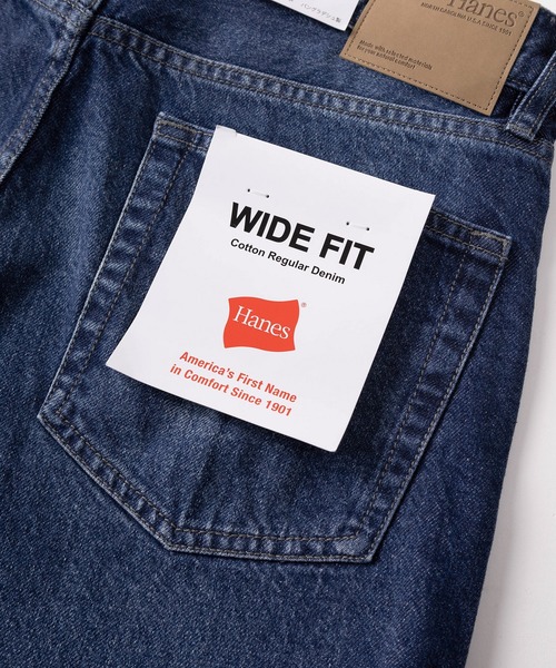 HANES(ヘインズ)の「【78】【Hanes/ヘインズ】ワイドフィット ストレート デニムパンツ/ジーンズ/アメカジ【新色USED風ブラック追加】(デニムパンツ・メンズ・ライトブルー/ワンウォッシュ/ブルー/ブラック・L/M/S/XL)」の8枚目の写真