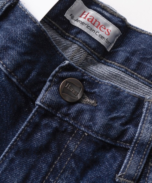 HANES(ヘインズ)の「【78】【Hanes/ヘインズ】ワイドフィット ストレート デニムパンツ/ジーンズ/アメカジ【新色USED風ブラック追加】(デニムパンツ・メンズ・ライトブルー/ワンウォッシュ/ブルー/ブラック・L/M/S/XL)」の10枚目の写真