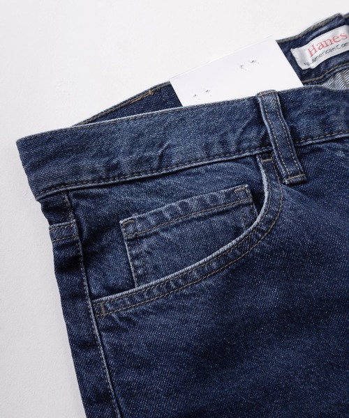 HANES(ヘインズ)の「【78】【Hanes/ヘインズ】ワイドフィット ストレート デニムパンツ/ジーンズ/アメカジ【新色USED風ブラック追加】(デニムパンツ・メンズ・ライトブルー/ワンウォッシュ/ブルー/ブラック・L/M/S/XL)」の12枚目の写真