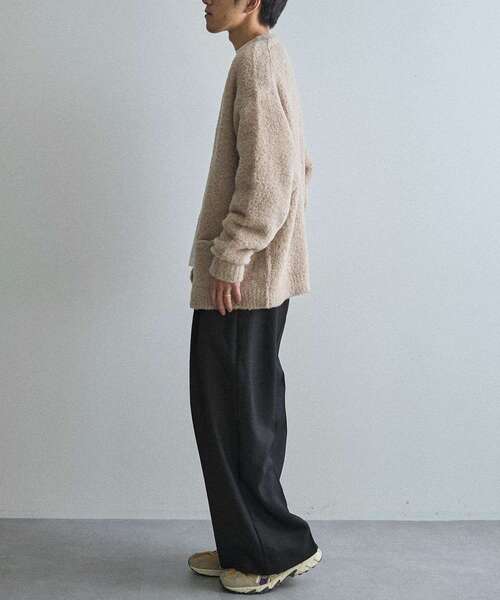 CRAFT STANDARD BOUTIQUE(クラフトスタンダードブティック)の「フェザーモールニットカーディガン<ホームケア可能>(カーディガン/ボレロ・メンズ・カーキ/ベージュ/ブラック・M/L/XL)」の17枚目の写真