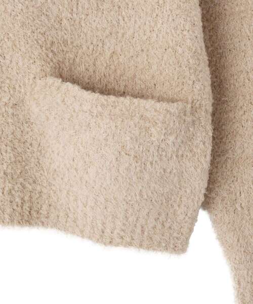 CRAFT STANDARD BOUTIQUE(クラフトスタンダードブティック)の「フェザーモールニットカーディガン<ホームケア可能>(カーディガン/ボレロ・メンズ・カーキ/ベージュ/ブラック・M/L/XL)」の11枚目の写真