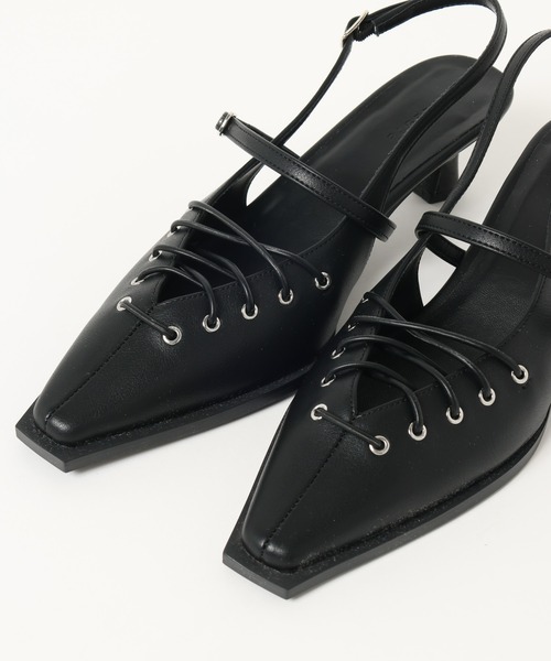 PAGEBOY（ページボーイ）の「レースアップミュール（サンダル・レディース・ブラック/ブラウン・MEDIUM/LARGE）」の11枚目の写真