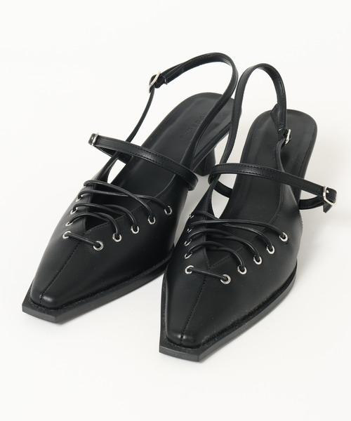 PAGEBOY（ページボーイ）の「レースアップミュール（サンダル・レディース・ブラック/ブラウン・MEDIUM/LARGE）」の9枚目の写真