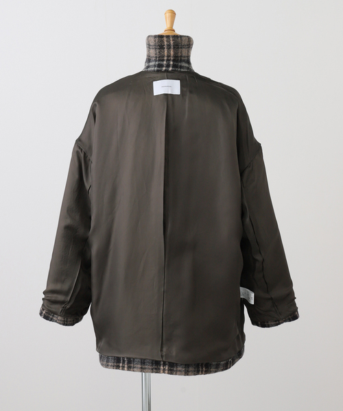 FRAMeWORK(フレームワーク)の「PRIMAチェックコート(ステンカラーコート・レディース・ブラック・36/38)」の11枚目の写真