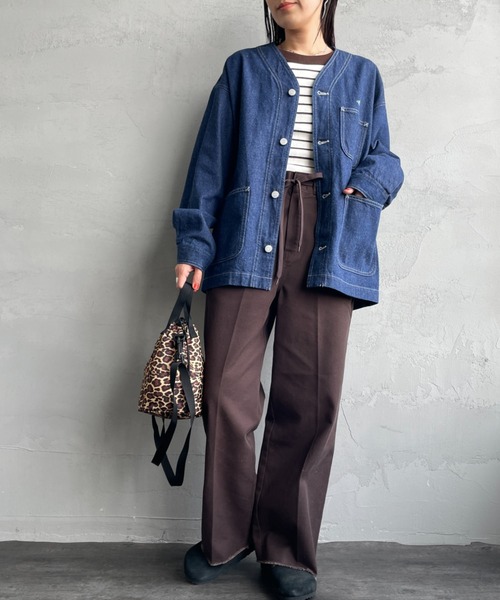 DANTON（ダントン）の「【WEB限定】[DANTON/ダントン] 11oz Vネックデニムジャケット（デニムジャケット・レディース・インディゴブルー・40/38）」の2枚目の写真