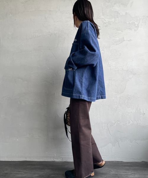 DANTON（ダントン）の「【WEB限定】[DANTON/ダントン] 11oz Vネックデニムジャケット（デニムジャケット・レディース・インディゴブルー・40/38）」の9枚目の写真