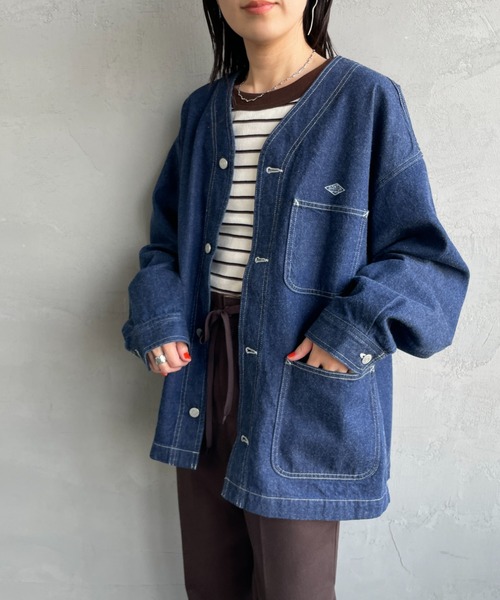 DANTON（ダントン）の「【WEB限定】[DANTON/ダントン] 11oz Vネックデニムジャケット（デニムジャケット・レディース・インディゴブルー・40/38）」の11枚目の写真