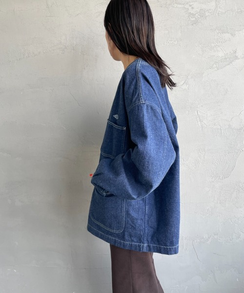 DANTON（ダントン）の「【WEB限定】[DANTON/ダントン] 11oz Vネックデニムジャケット（デニムジャケット・レディース・インディゴブルー・40/38）」の13枚目の写真