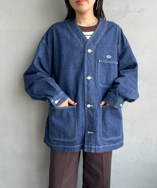 DANTON（ダントン）の「【WEB限定】[DANTON/ダントン] 11oz Vネックデニムジャケット（デニムジャケット・レディース・インディゴブルー・40/38）」の12枚目の写真