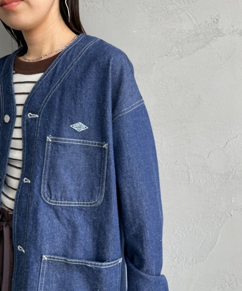 DANTON（ダントン）の「【WEB限定】[DANTON/ダントン] 11oz Vネックデニムジャケット（デニムジャケット・レディース・インディゴブルー・40/38）」の15枚目の写真