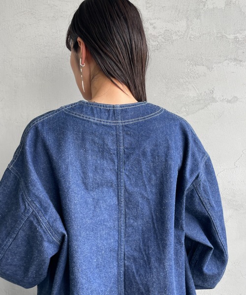 DANTON（ダントン）の「【WEB限定】[DANTON/ダントン] 11oz Vネックデニムジャケット（デニムジャケット・レディース・インディゴブルー・40/38）」の16枚目の写真