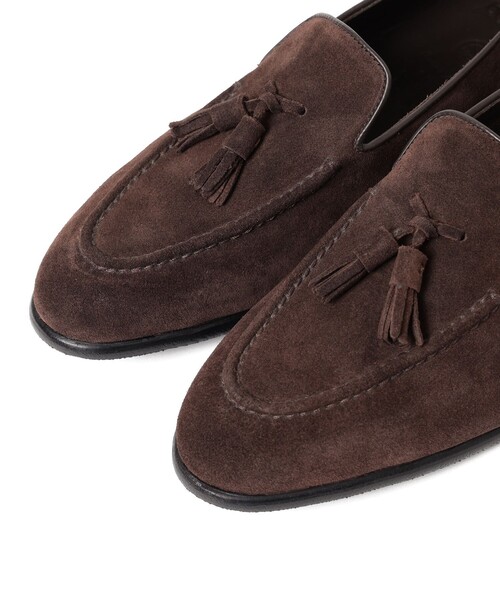 POLPETTA（ポルペッタ）の「【別注】POLPETTA / スエードタッセル ローファー（ドレスシューズ・メンズ・ブラック/ダークブラウン・41/40.5/40/39.5/39/38.5/42.5/42/41.5）」の3枚目の写真