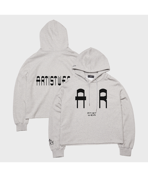 ARTISTWEAR（アーティストウェア）の「[ATW] フェイスコードイージーフード（パーカー・レディース・ブラック/グレー・MEDIUM/LARGE/X-LARGE/XX-LARGE）」の2枚目の写真
