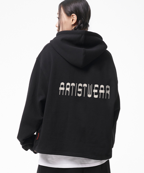 ARTISTWEAR（アーティストウェア）の「[ATW] フェイスコードイージーフード（パーカー・レディース・ブラック/グレー・MEDIUM/LARGE/X-LARGE/XX-LARGE）」の4枚目の写真
