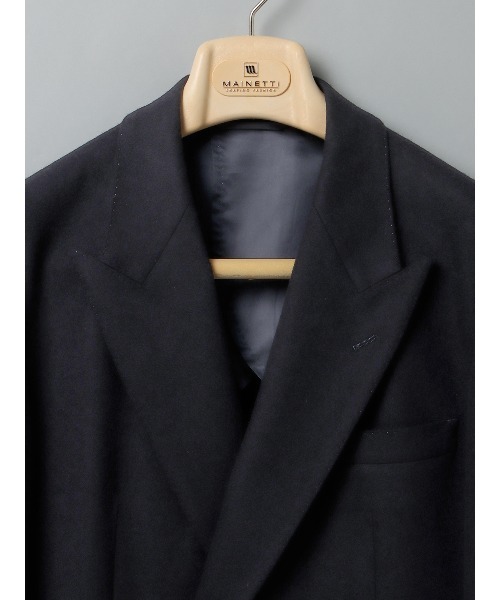 SUIT SQUARE(スーツスクエア)の「GOOVI ダブルブレストジャケット カレッジフラノ 無地(テーラードジャケット・メンズ・ネイビー・1/2)」の3枚目の写真