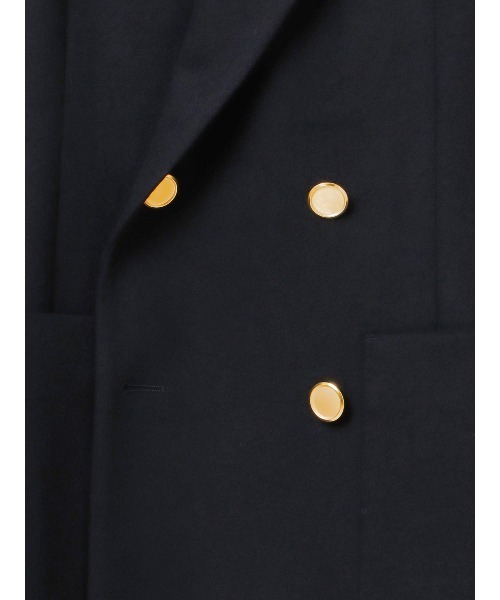 SUIT SQUARE(スーツスクエア)の「GOOVI ダブルブレストジャケット カレッジフラノ 無地(テーラードジャケット・メンズ・ネイビー・1/2)」の6枚目の写真