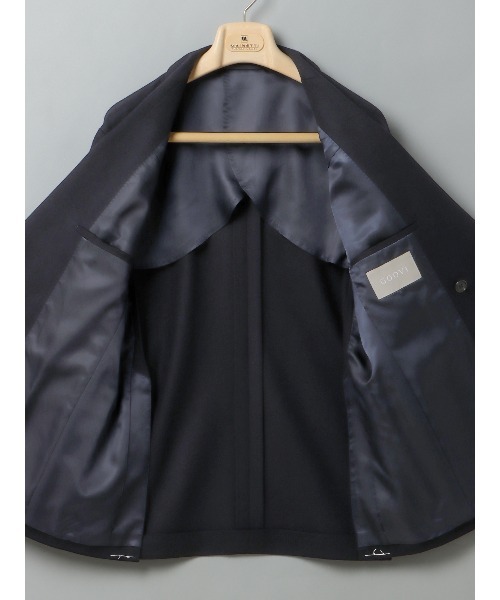 SUIT SQUARE(スーツスクエア)の「GOOVI ダブルブレストジャケット カレッジフラノ 無地(テーラードジャケット・メンズ・ネイビー・1/2)」の7枚目の写真