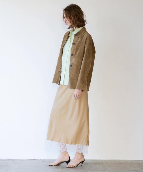 martinique（マルティニーク）の「リバーレースバイヤススカート（スカート・レディース・キャメル/ブラック・FREE）」の6枚目の写真