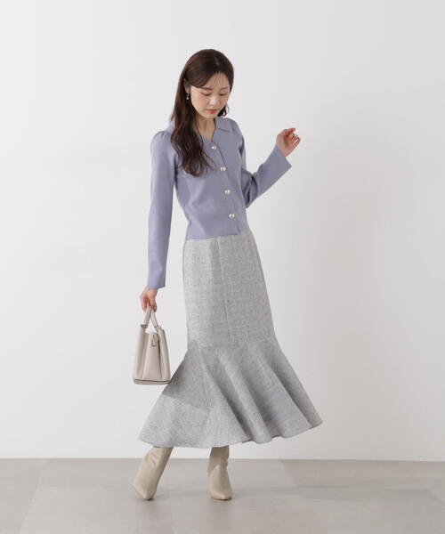 PROPORTION BODY DRESSING(プロポーションボディドレッシング)の「スプリングツイードマーメイドスカート / 1216120102(スカート・レディース・イエロー/ブラック・P/S/MEDIUM)」の17枚目の写真