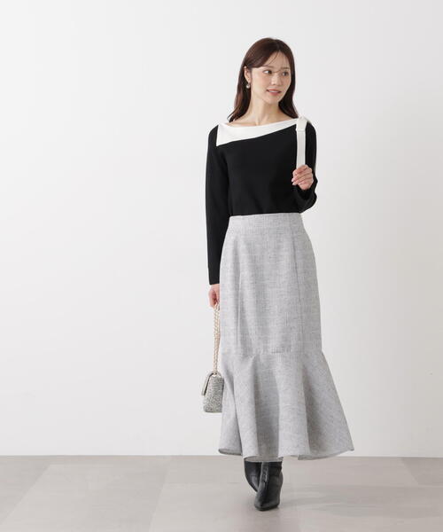 PROPORTION BODY DRESSING(プロポーションボディドレッシング)の「スプリングツイードマーメイドスカート / 1216120102(スカート・レディース・イエロー/ブラック・P/S/MEDIUM)」の19枚目の写真