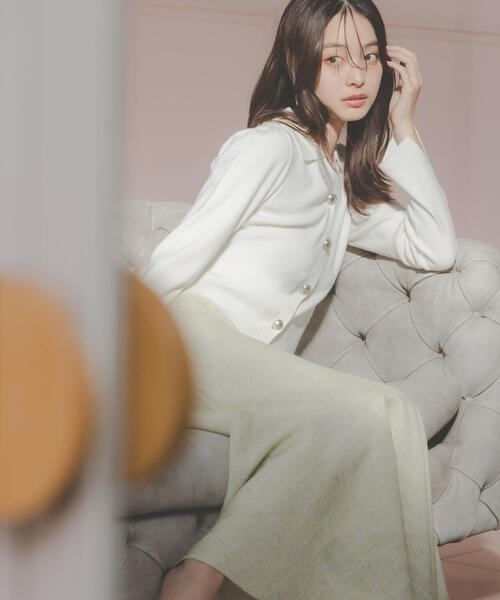 PROPORTION BODY DRESSING(プロポーションボディドレッシング)の「スプリングツイードマーメイドスカート / 1216120102(スカート・レディース・イエロー/ブラック・P/S/MEDIUM)」の9枚目の写真