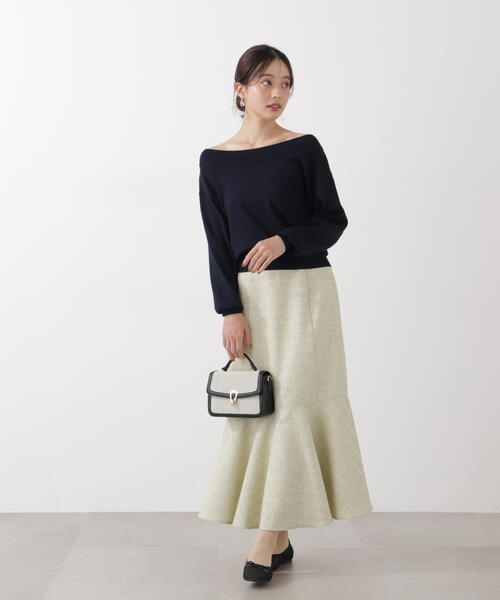 PROPORTION BODY DRESSING(プロポーションボディドレッシング)の「スプリングツイードマーメイドスカート / 1216120102(スカート・レディース・イエロー/ブラック・P/S/MEDIUM)」の11枚目の写真