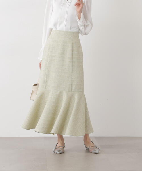 PROPORTION BODY DRESSING(プロポーションボディドレッシング)の「スプリングツイードマーメイドスカート / 1216120102(スカート・レディース・イエロー/ブラック・P/S/MEDIUM)」の14枚目の写真