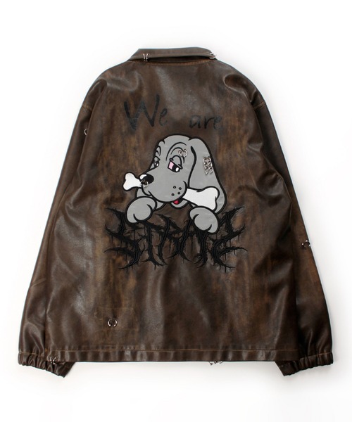 GALFY(ガルフィー)の「GALFY-バチバチピアスPUコーチ(その他アウター・メンズ・カーキ/ブラウン/ブラック・L/XL)」の8枚目の写真
