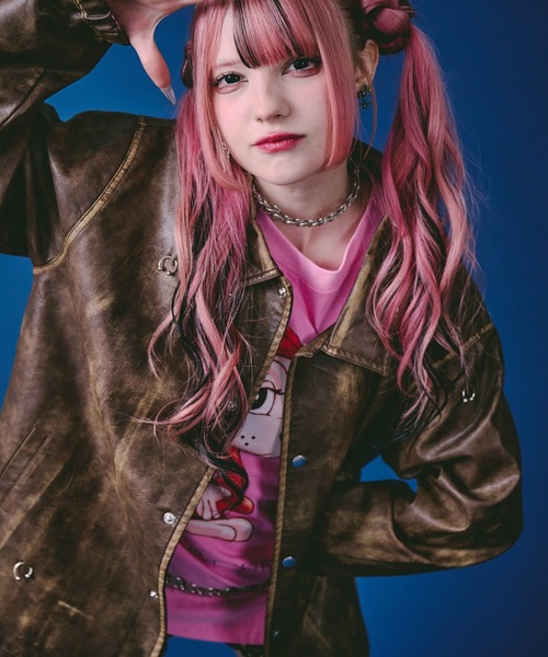 GALFY(ガルフィー)の「GALFY-バチバチピアスPUコーチ(その他アウター・メンズ・カーキ/ブラウン/ブラック・L/XL)」の22枚目の写真