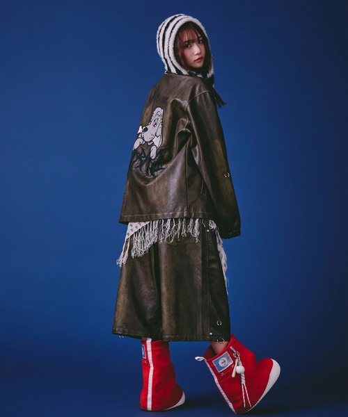 GALFY(ガルフィー)の「GALFY-バチバチピアスPUコーチ(その他アウター・メンズ・カーキ/ブラウン/ブラック・L/XL)」の14枚目の写真