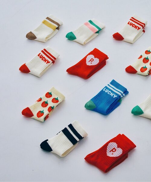 p.premier（ピードットプルミエ）の「イロチ買いしたいバリエーションデザインソックス（ソックス/靴下・キッズ・ブラック/アイボリー/ブルー/クリーム/ブラウン/グリーン/レッド・15 /18/21）」の18枚目の写真