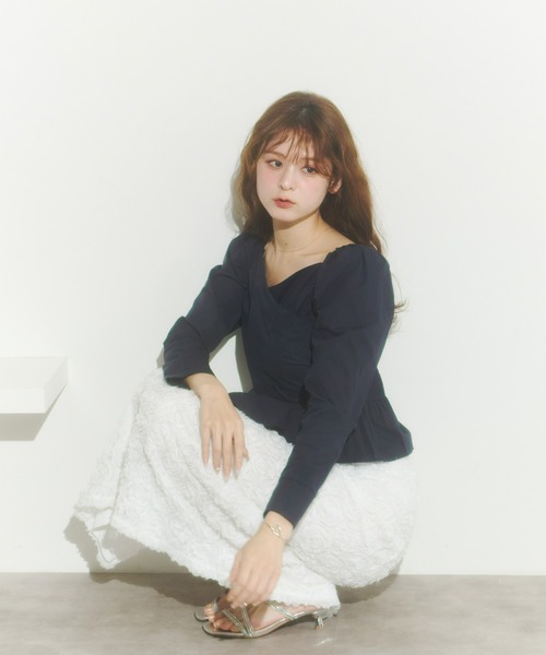 Olu.（オルドット）の「カシュクールシャツブラウス（シャツ/ブラウス・レディース・ピンク/キャメル/ネイビー・FREE）」の21枚目の写真