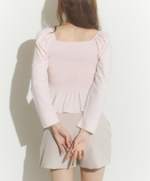 Olu.（オルドット）の「カシュクールシャツブラウス（シャツ/ブラウス・レディース・ピンク/キャメル/ネイビー・FREE）」の7枚目の写真