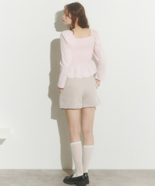 Olu.（オルドット）の「カシュクールシャツブラウス（シャツ/ブラウス・レディース・ピンク/キャメル/ネイビー・FREE）」の9枚目の写真