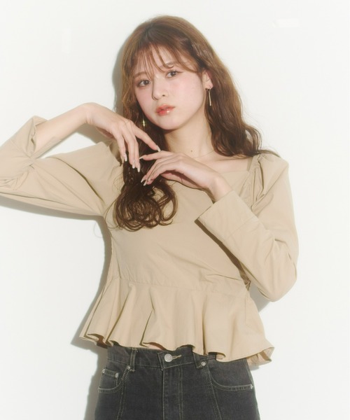 Olu.（オルドット）の「カシュクールシャツブラウス（シャツ/ブラウス・レディース・ピンク/キャメル/ネイビー・FREE）」の10枚目の写真