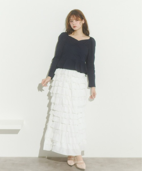 Olu.（オルドット）の「カシュクールシャツブラウス（シャツ/ブラウス・レディース・ピンク/キャメル/ネイビー・FREE）」の18枚目の写真