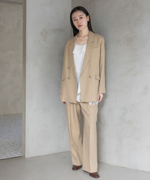 A part by（アパートバイ）の「LNTテーラードジャケット（テーラードジャケット・レディース・ブラック系その他2/ネイビー/ベージュ・MEDIUM/SMALL）」の9枚目の写真