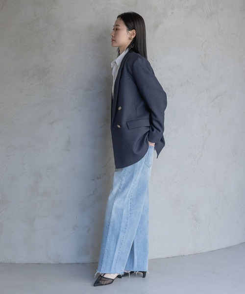 A part by（アパートバイ）の「LNTテーラードジャケット（テーラードジャケット・レディース・ブラック系その他2/ネイビー/ベージュ・MEDIUM/SMALL）」の20枚目の写真