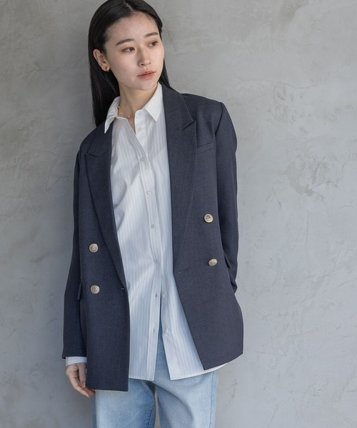 A part by（アパートバイ）の「LNTテーラードジャケット（テーラードジャケット・レディース・ブラック系その他2/ネイビー/ベージュ・MEDIUM/SMALL）」の22枚目の写真