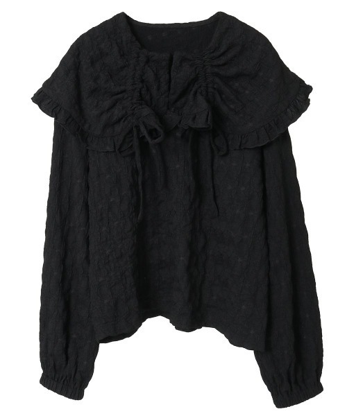 Candy Stripper（キャンディストリッパー）の「DRAWSTRING RIBBON ブラウス（シャツ/ブラウス・レディース・ライトグレー/ブラック/オフホワイト・FREE）」の2枚目の写真